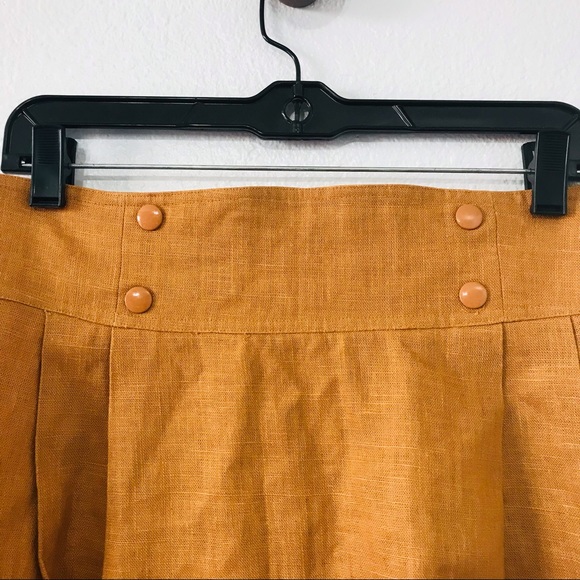 Lily Chao Couture Tan Linen Skirt 16 - Picture 3 of 9